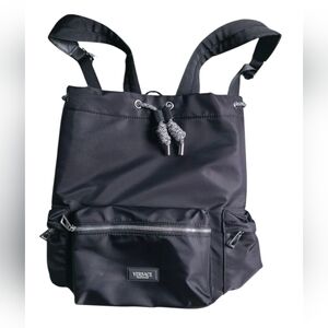 New Versace Black Nylon  Backpack